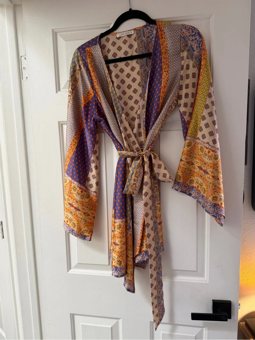 12th Tribe-Gold Standard Multicolored Kimono Dress(S) - Picture 4 of 6